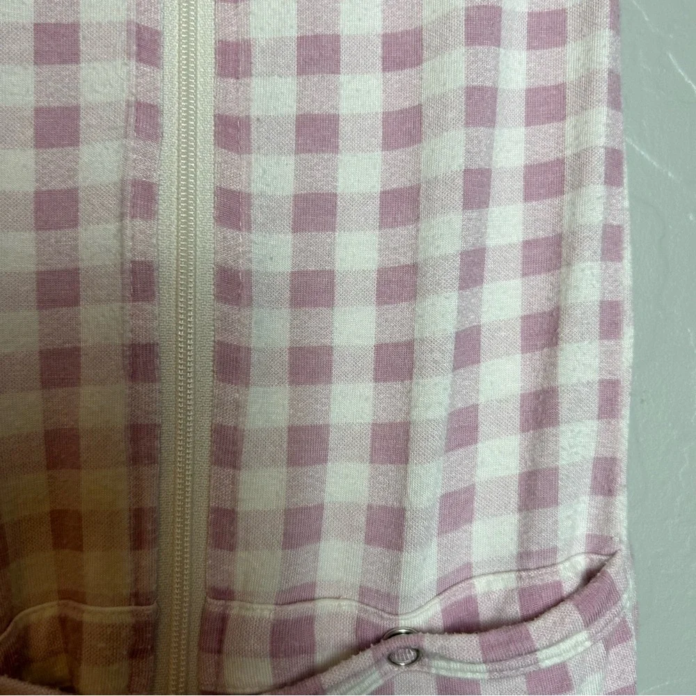 Spearmint Love Lavender Gingham Baby Sleep Sack Zipper Pajamas Lilac Size 0-3